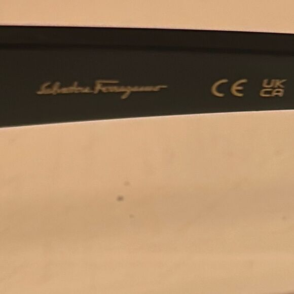 Ferragamo Womens Marchon Sunglasses Black Cateye Frame Silver Accent Modern NWT - Picture 11 of 16